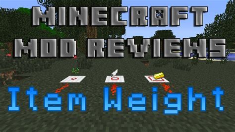Minecraft Mod Reviews Item Weight Hd Youtube