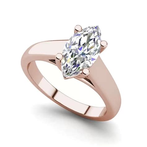 05 Carat Vvs1 Clarity D Color Marquise Cut Diamond Engagement Ring