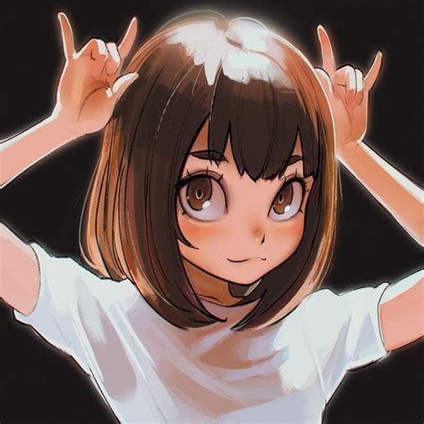 Aesthetic Anime Girl Pfp Brown Hair Wallpaper Album