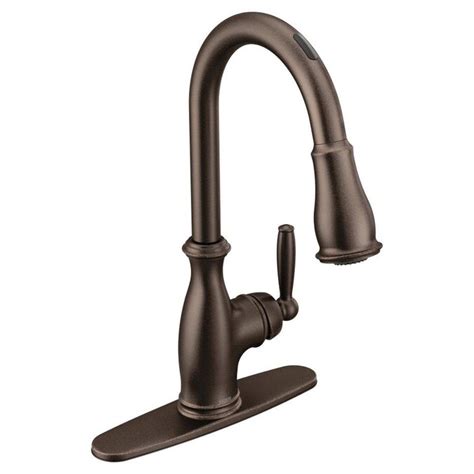 Touchless faucets are the latest advancement of technology in the kitchen which 2. Moen U By Moen Oil Rubbed Bronze 1-Handle Deck Mount High ...