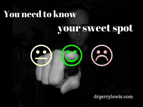 you need to know your sweet spot dr gerry lewis
