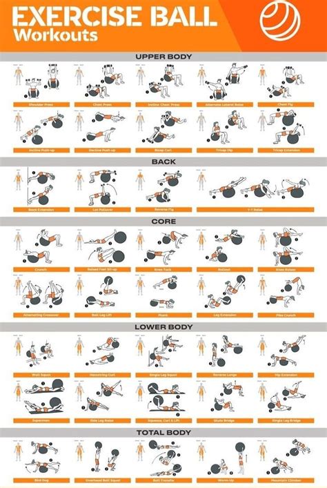 6 Day Exercise Ball Workout Chart Printable For Push Your Abs Fitness