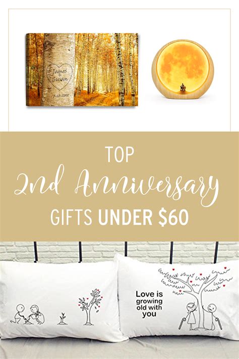 If she loves being pampered, your local spa can be a great source of anniversary gifts for your wife. 2nd Anniversary Gifts for Her Under $60 | 2nd anniversary ...