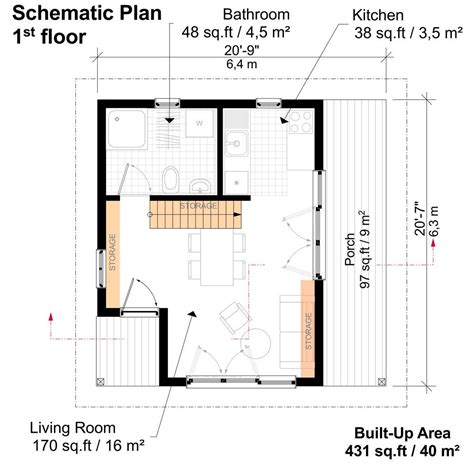 Small Two Bedroom Cabin Floor Plans