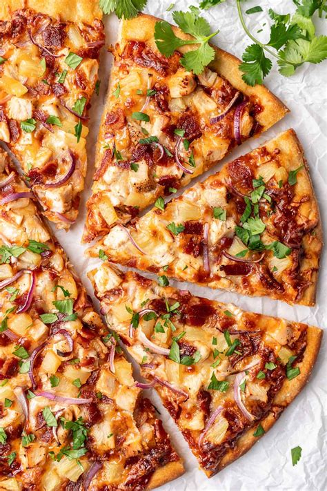 Hawaiian Bbq Chicken Pizza The Gingered Whisk