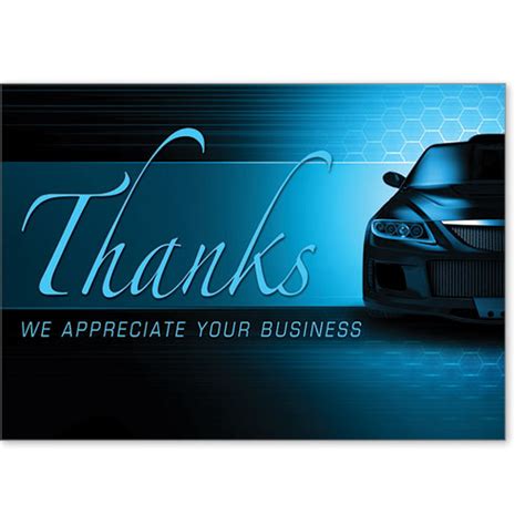 Automotive Thank You Postcards Pride In Quality