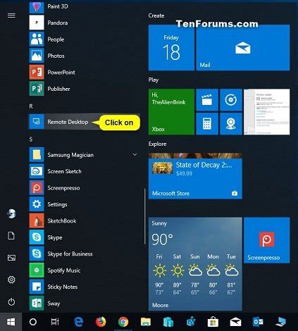 For all intents and purposes, the all apps list is what the start screen and its list of all apps has been reduced to and you're free to resize it. Add Remote Desktop Connection in Remote Desktop app on ...