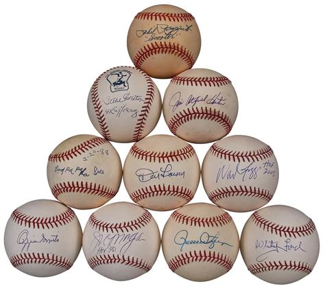 Hall Of Fame Signed Baseball Collection 10