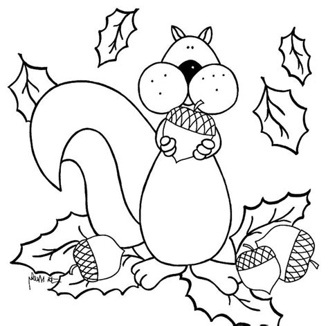 Preschool coloring pages are a great way to help teach colors. Preschool Fall Coloring Pages | Squirrel coloring page ...