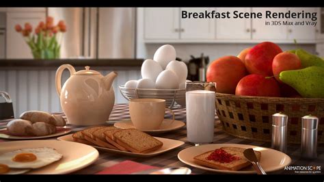 rendering a breakfast scene in 3ds max hdri lighting in vray tutorial 3ds max tutorials