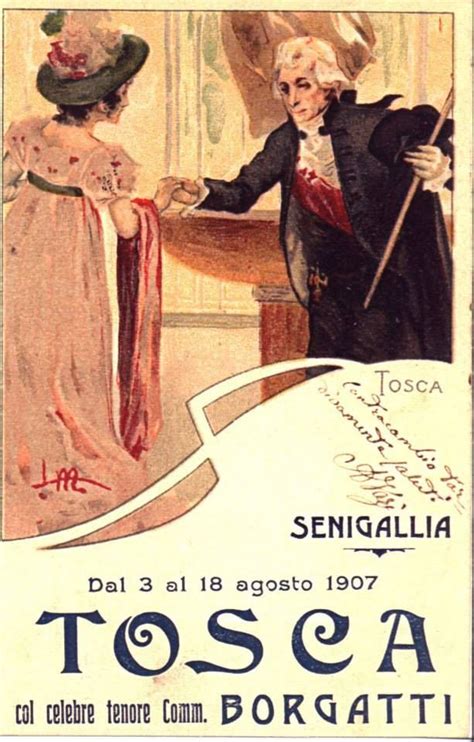 Tosca Giacomo Puccini Opera Poster 1907 Cantantes De Opera