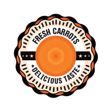 Printed Vinyl Fresh Carrots Delicatessen Store Sign Stickers Factory