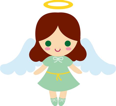 Angelgirl Cartoons Little Brunette Angel Girl Angel