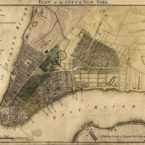 1700s New York City Map Etsy