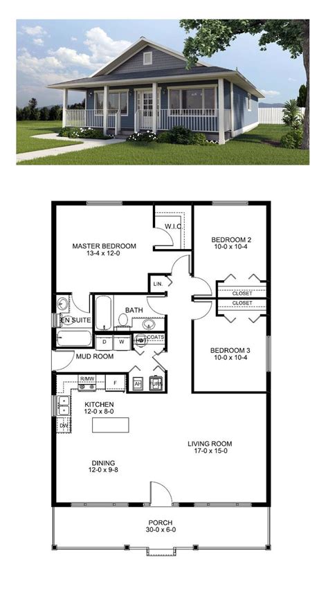 Home plans with three bedroom spaces are widely popular because they offer the perfect balance between space and practicality. COOL House Plan ID: chp-46185 | Total Living Area: 1260 SQ FT, 3 bedrooms and 2 bathrooms. # ...