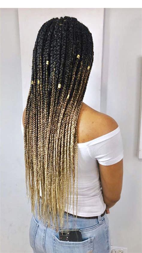 30 black and blonde ombre box braids fashionblog