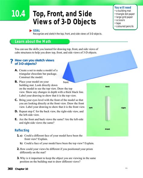 Top Front And Side Views Of 3 D Objects