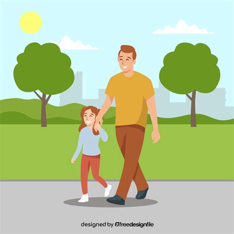 Dad And Daughter Vector Free Download