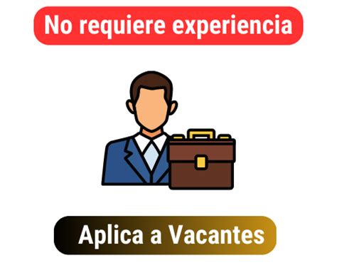 vacantes de empleo disponibles y no requiere experiencia