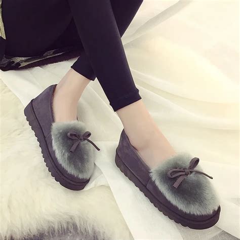 2018 Autumn Winter Warm Women Slippers With Fur Flat Shoes Indoor Slippers Ladies House Slippers