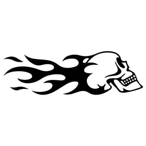 Harley Davidson Skull Flame Profile Sticker