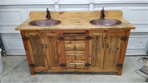 Rustic Log Bathroom Vanity 30 Vessel Copper Sink Ubicaciondepersonas