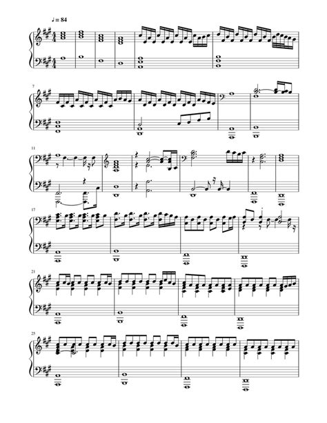 Halo By Beyoncé Accompaniment Sheet Music For Piano Solo
