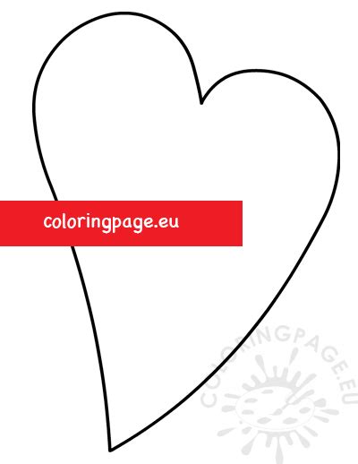 Elongated Heart Template Printable Coloring Page