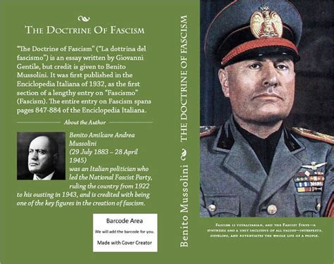 The Doctrine Of Fascism By Benito Mussolini Paperback Barnes And Noble