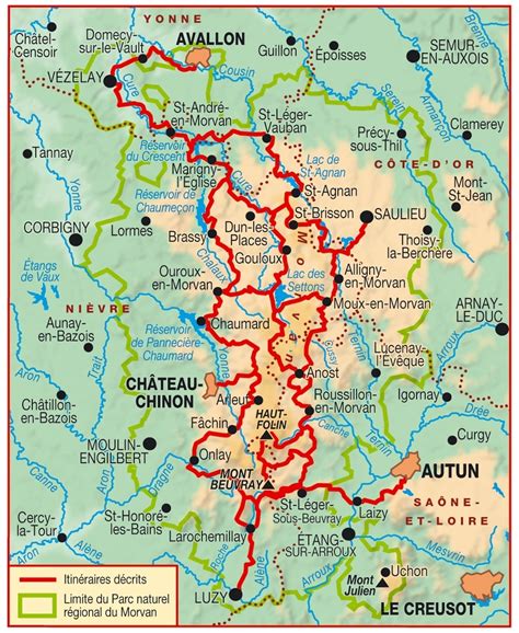 It is a northerly extension of the massif central and is of variscan age. Wandelgids 111 Tour et Traversee du Morvan | FFRP ...