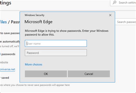 Manage Saved Passwords In Microsoft Edge In Windows 10