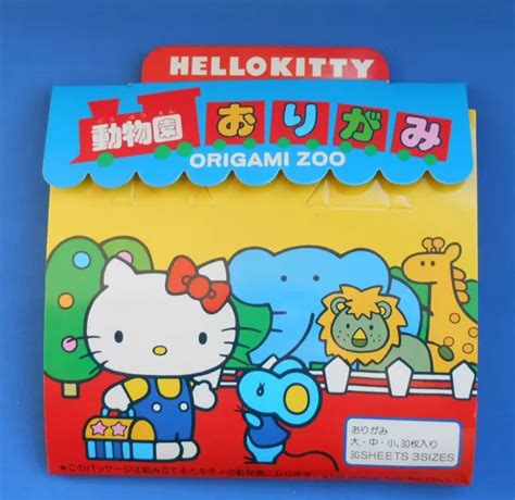Vintage 1976 Sanrio Hello Kitty Origami Zoo Set New 15 X 24 2299