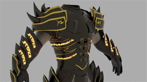 3d Pbr Dragon Armor Cgtrader