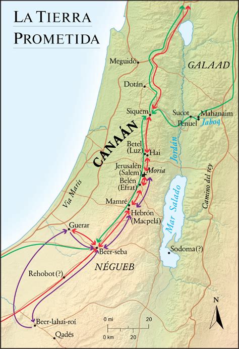 Mapa De Israel Rio Jordan Y Canaan
