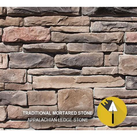 Shop M Rock Traditional 48 Sq Ft Appalachian Brown Manufactured Stone