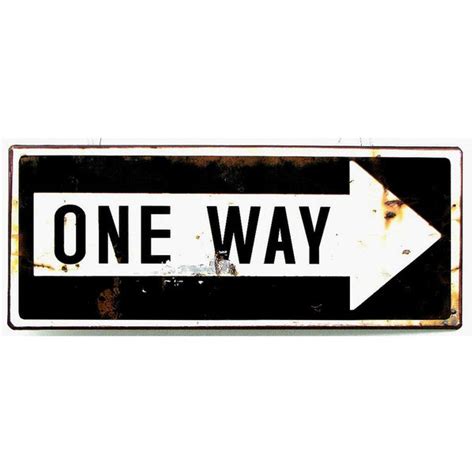 Vintage Style One Way Arrow Road Sign Domestic Platypus
