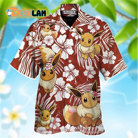 eevee pokemon hawaiian shirt zerelam