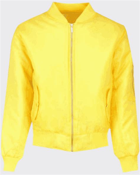 Mens Ma 1 Flight Yellow Bomber Jacket Celebrity Jacket