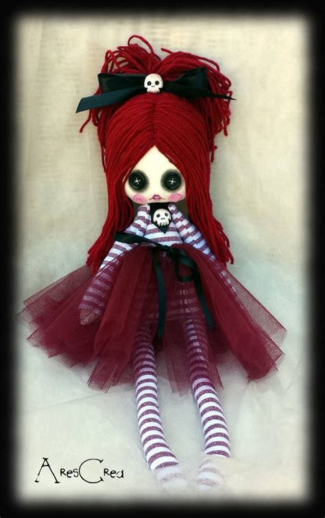 creepy cute goth cloth doll lamya handmade zombie doll with witch dolls voodoo dolls ugly