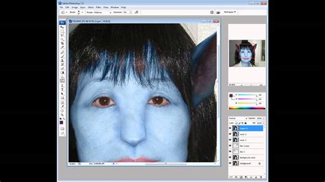 How To Make Avatar Face On Photoshop Navi Face Youtube