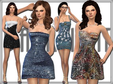 The Sims Resource Set 12 Mini Dresses By Darknightt Sims 4