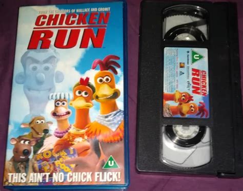 Chicken Run Vhs Tape Pal Aardman Animation Jane Horrocks Mel Gibson Picclick