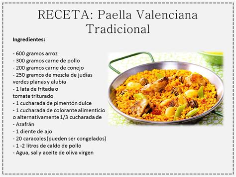 Ingredientes para una paella marinera para 2 personas: Paella Valenciana Tradicional: La Receta | Spanish Foods