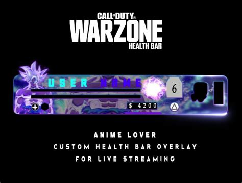 Warzone Custom Animated Health Bar Overlay Customizable Anime Etsy