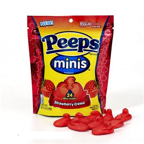 Peeps Minis Strawberry Creme 6 Bags Box Candy Favorites