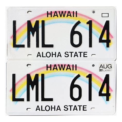 2021 Hawaii Pair #LML614 | Collectible License Plates