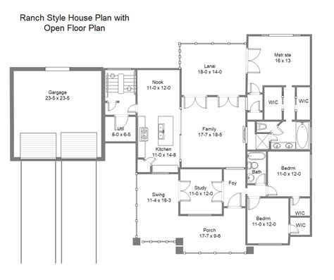 Small Ranch House Plans Open Floor Plan Floor Roma