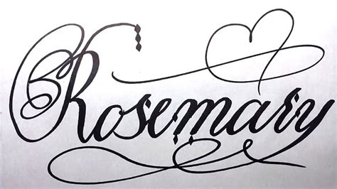 Rosemary Name Signature Calligraphy Status Moderncalligraphy