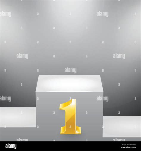 Victory Podium With First Second And Third Places Stock Vector Image