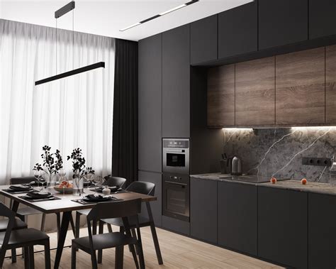 Кухня столовая в стиле минимализм Minimalism Style Interior Интерьер